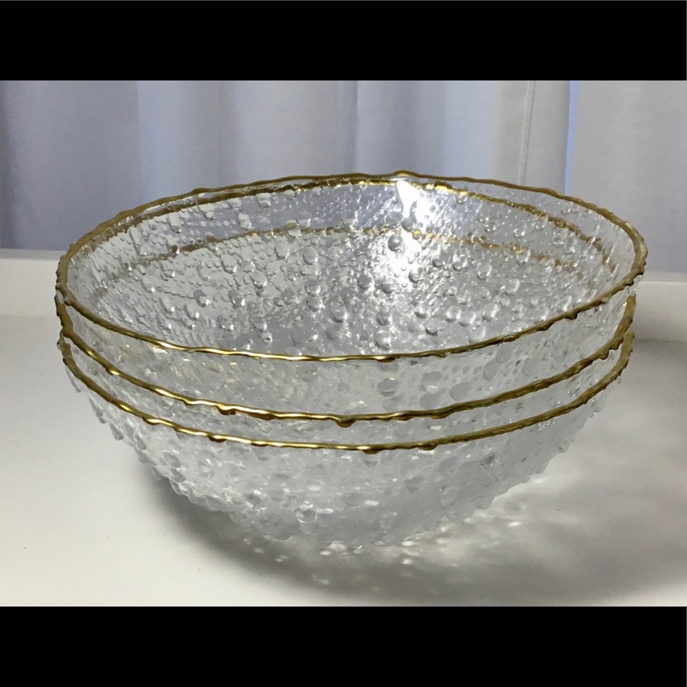 Artistic Accents Raindrops serving bowl set of 3